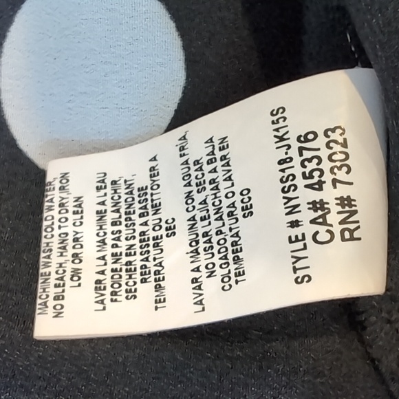 3/$20 Another Story Polka Dot Open Front Cardigan Womens Medium Black Oversized - Picture 12 of 12